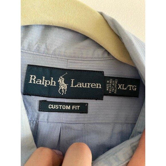 Ralph Lauren Polo Button Down Shirt Custom Fit Mens Size XL - Picture 3 of 7